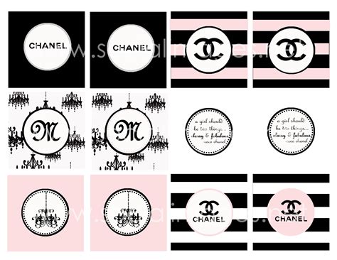 coco chanel printable labels|free printable Chanel printables.